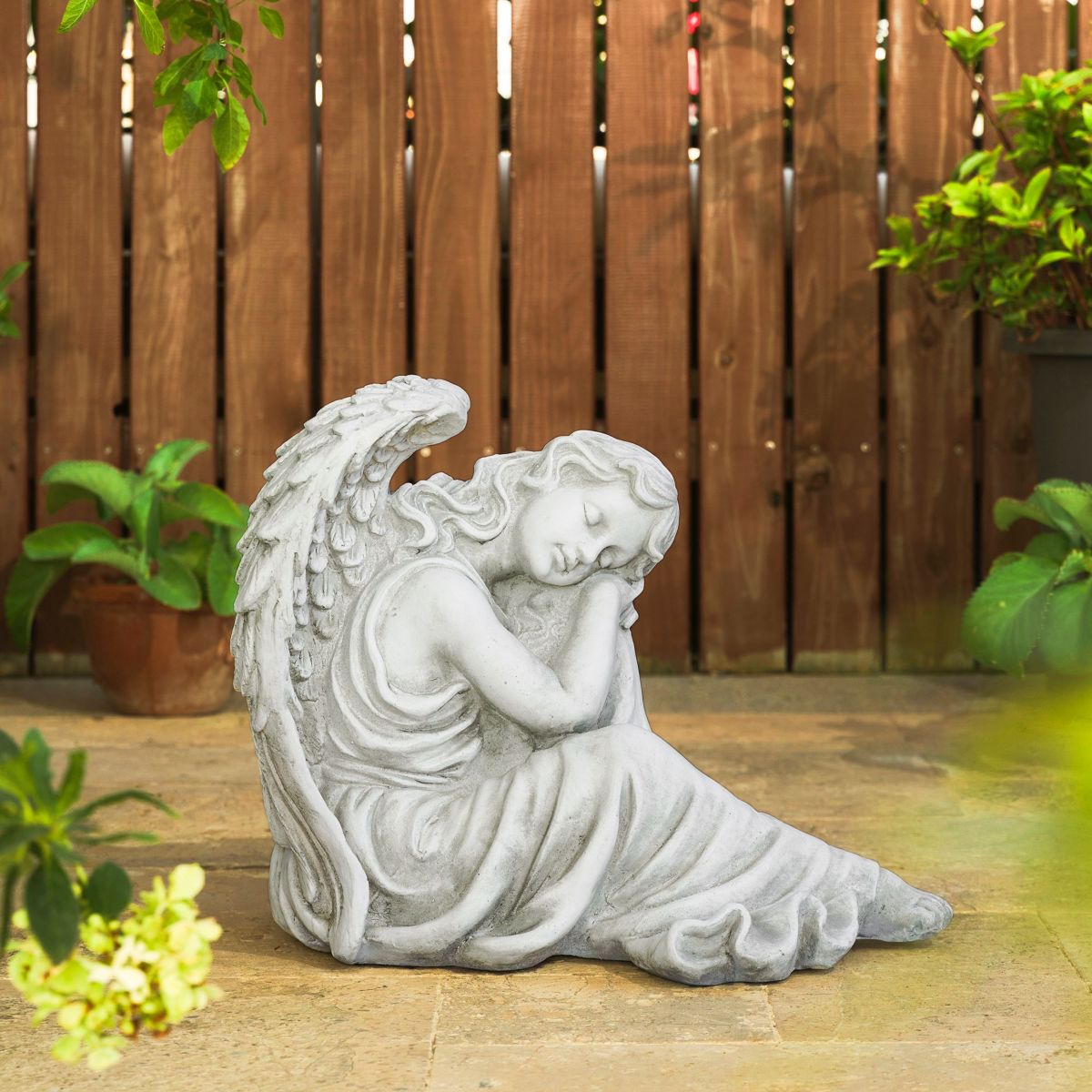 15H MGO Sleeping Angel  Garden Statue