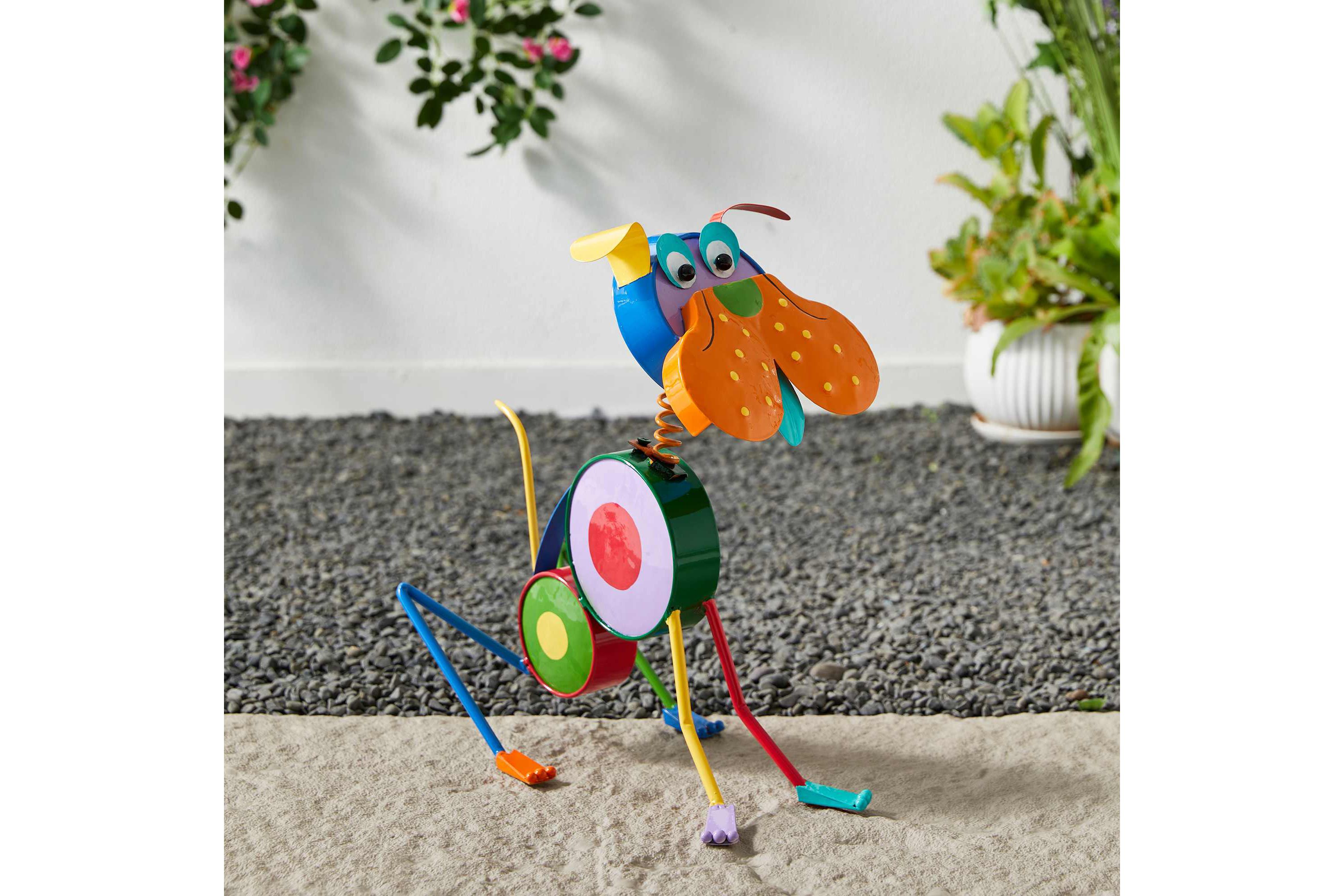 17"H Metal Novelty Puppy Garden StatueMetal Thickness:0.3mm