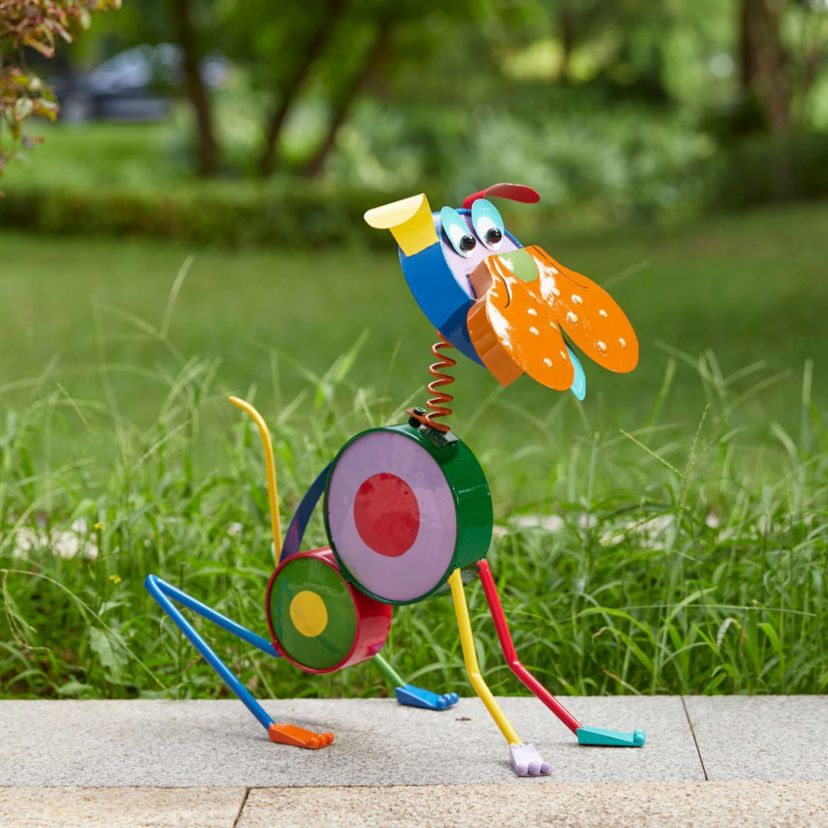 17"H Metal Novelty Puppy Garden StatueMetal Thickness:0.3mm