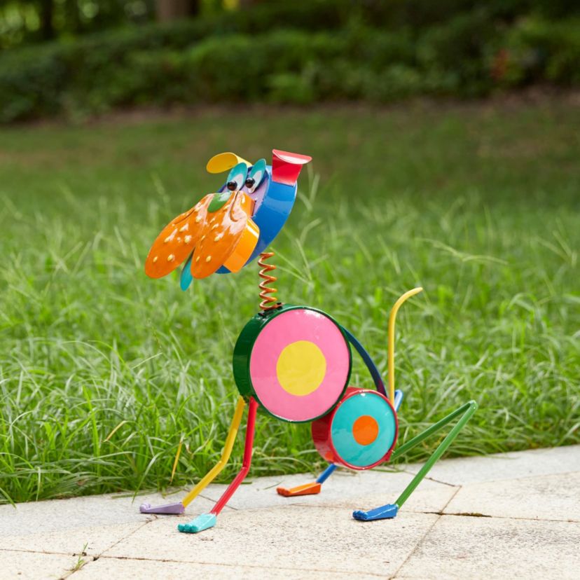 17"H Metal Novelty Puppy Garden StatueMetal Thickness:0.3mm