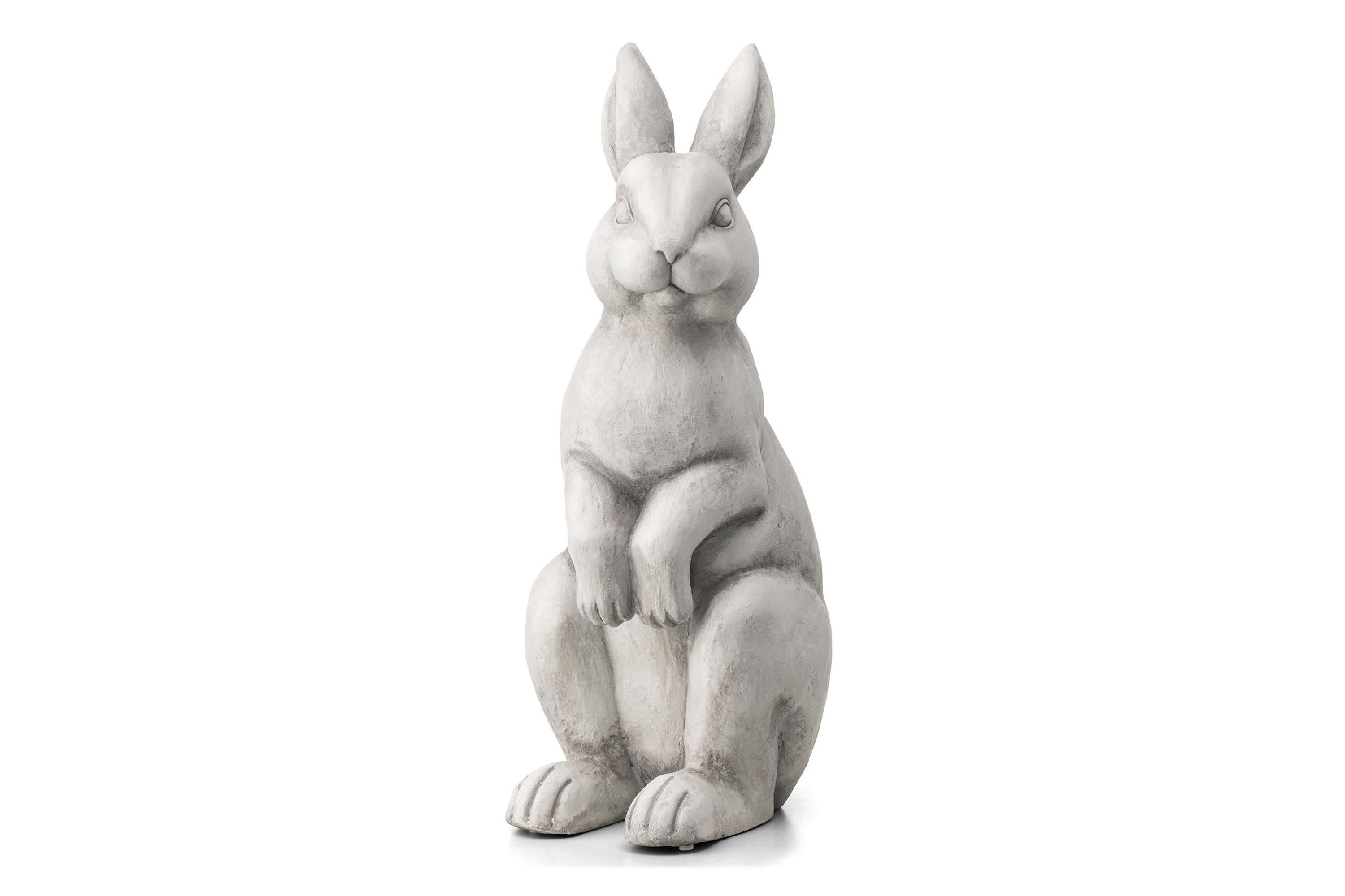 22.75"H MGO White Standing Rabbit Statue