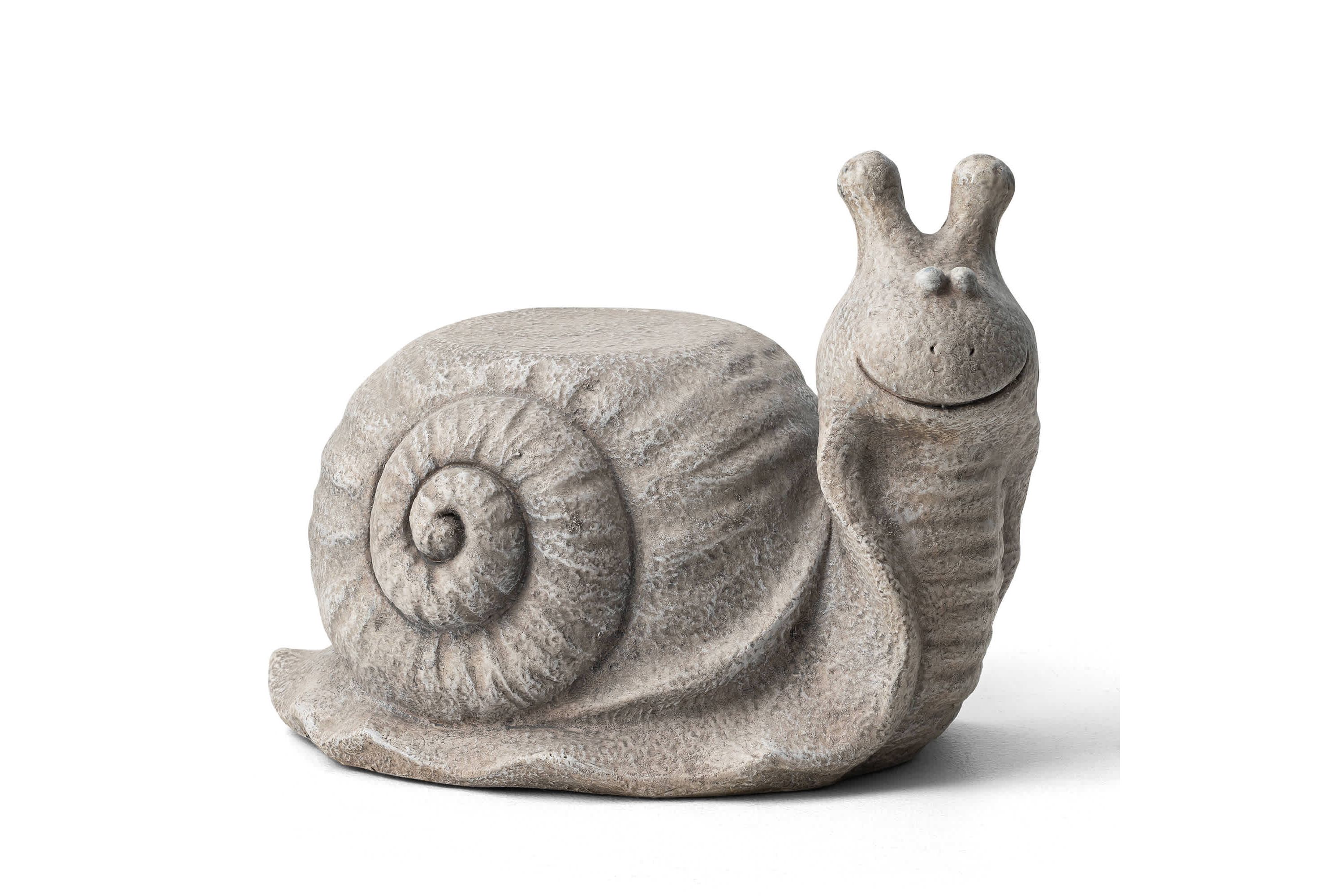16.25"L MGO Snail Garden Statue or Planter Stand