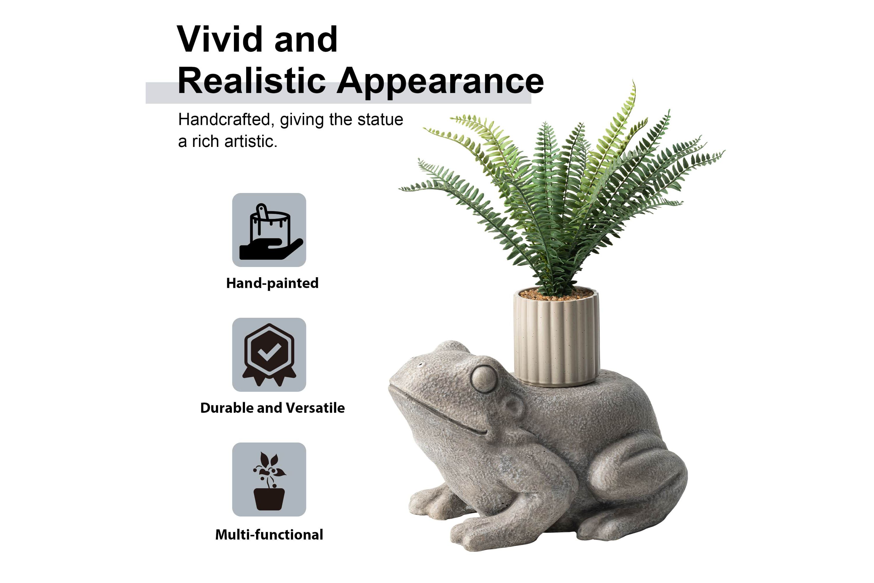 15.25"L MGO Snail Garden Statue or Planter Stand