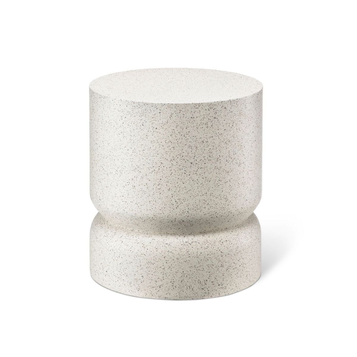 17.25"H Multi-functional MGO Faux Terrazzo Garden Stool or Planter Stand or Accent Table