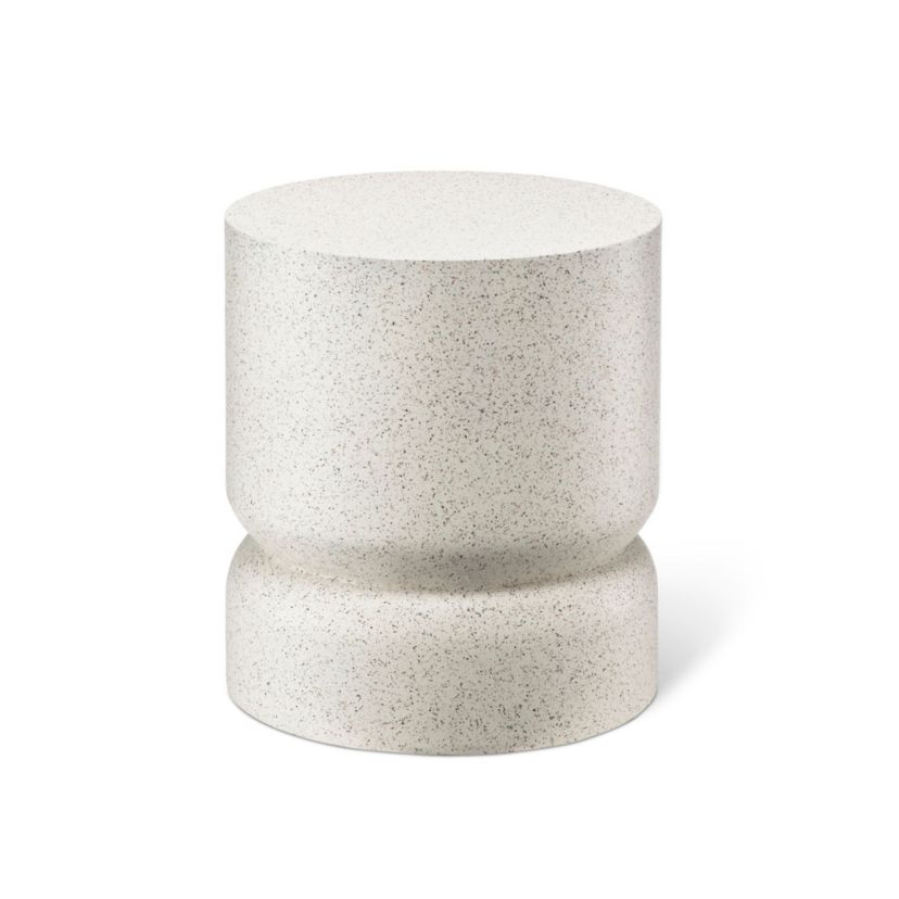 17.25"H Multi-functional MGO Faux Terrazzo Garden Stool or Planter Stand or Accent Table