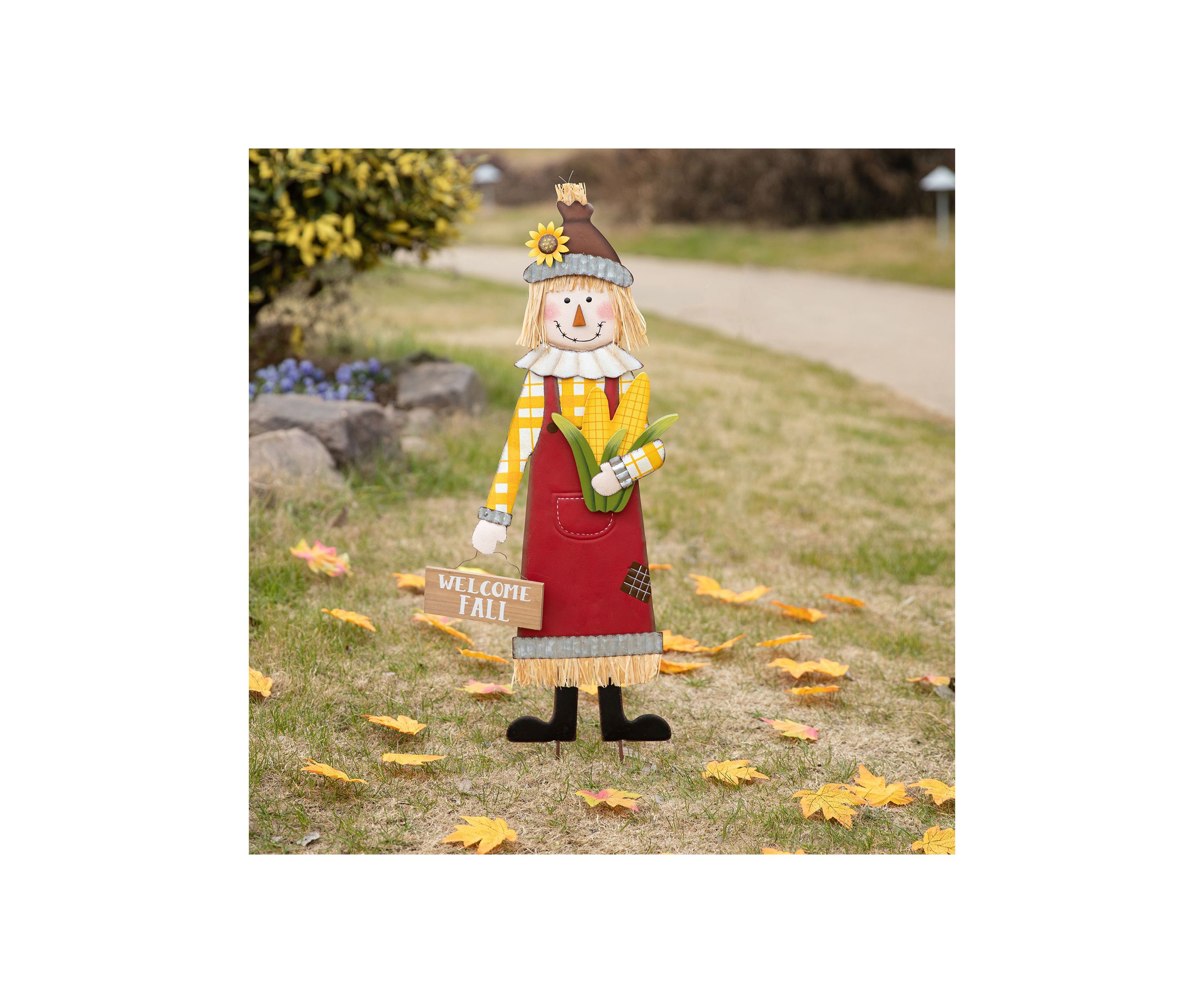 Metal Scarecrow Yard Stake/Standing/Hanging Sign