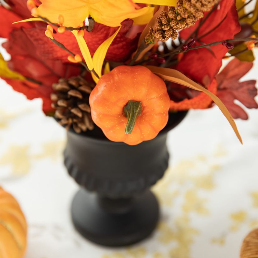24"H Fall Maple Leaf Urn Table Tree