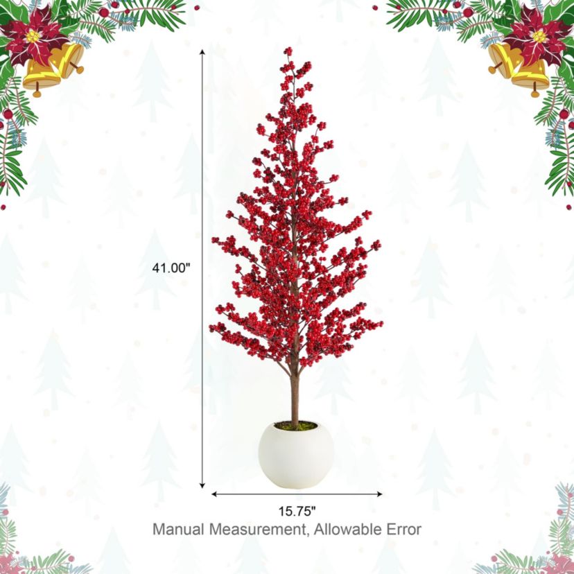 41"H  Christmas berry  Porch Tree
