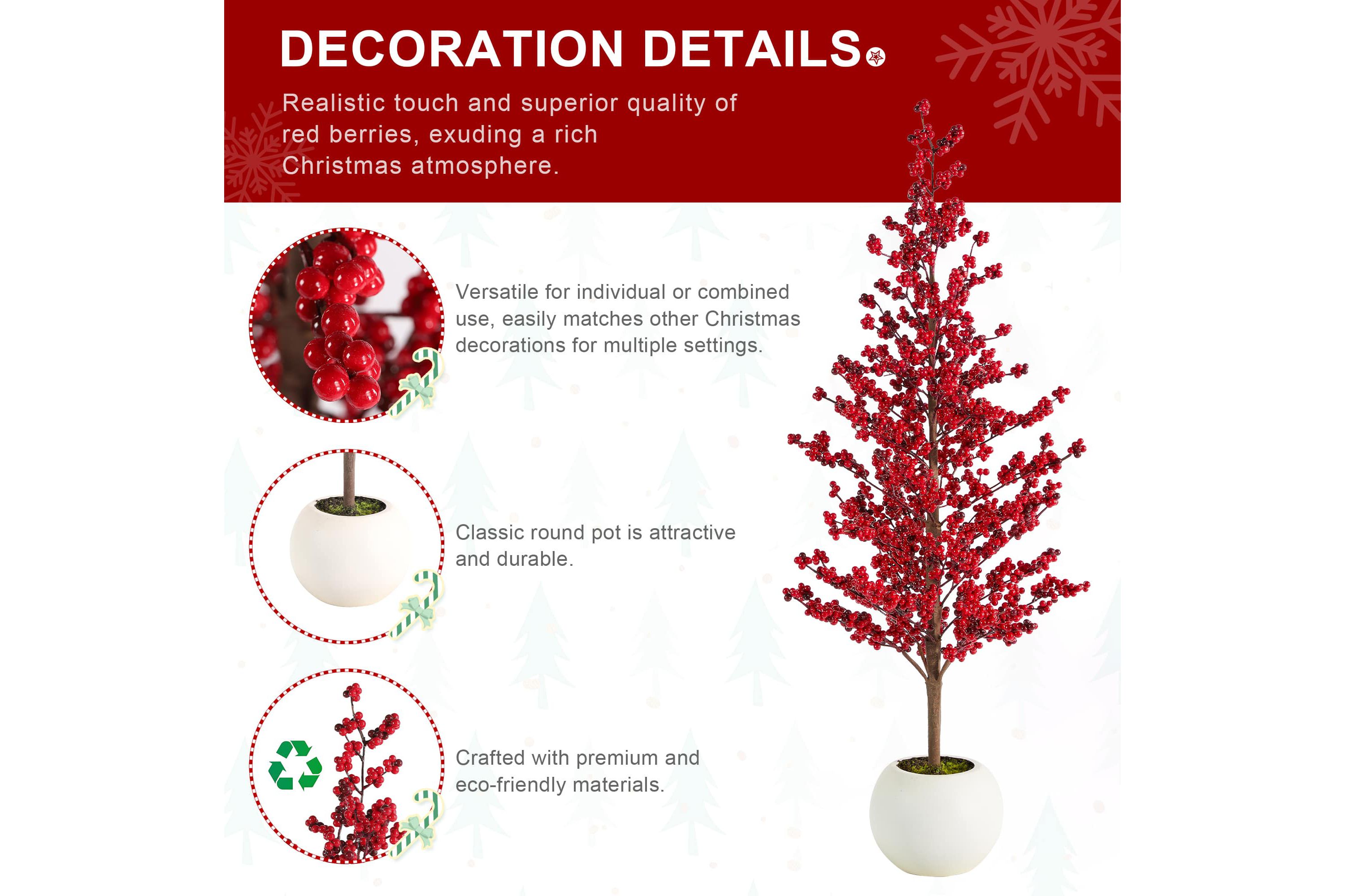 41"H  Christmas berry  Porch Tree