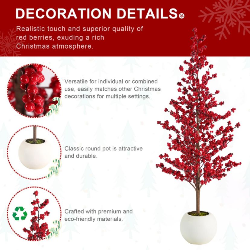 41"H  Christmas berry  Porch Tree
