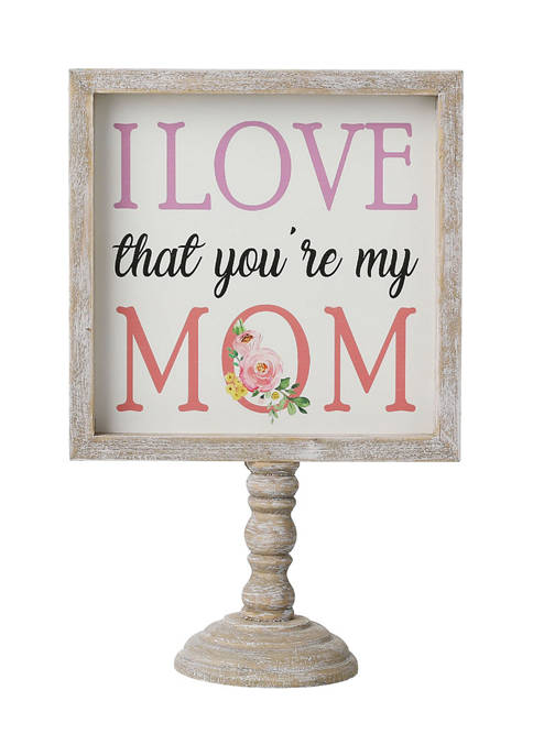 Glitz Home Wooden Mothers Day Table D&eacute;cor
