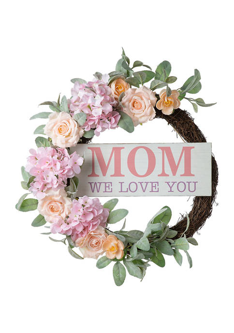 Glitz Home Mothers Day Floral Wreath