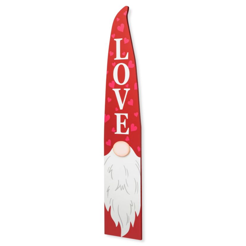 42"H Valentines Wooden Gnome Porch Decor
