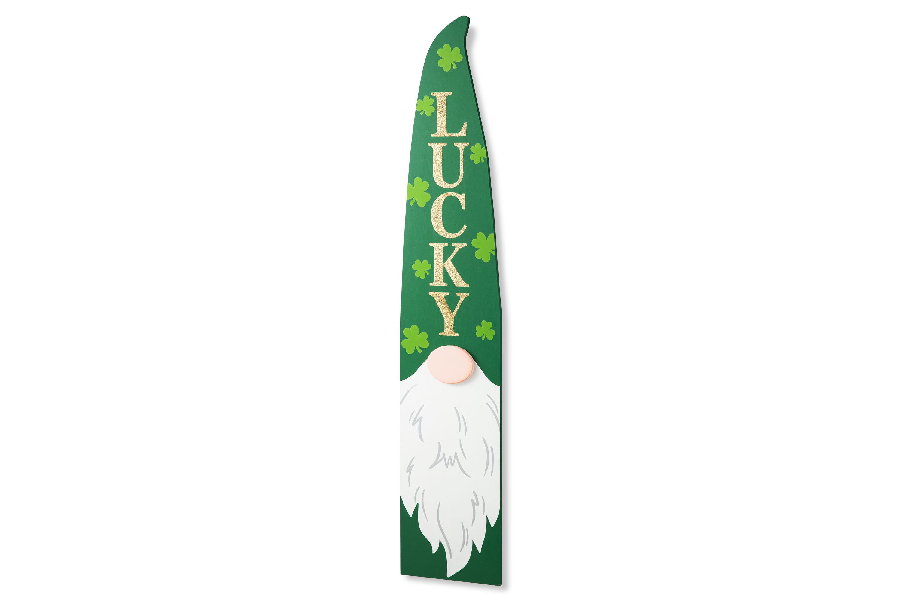 42"H St. Patricks Wooden Gonme Porch Decor