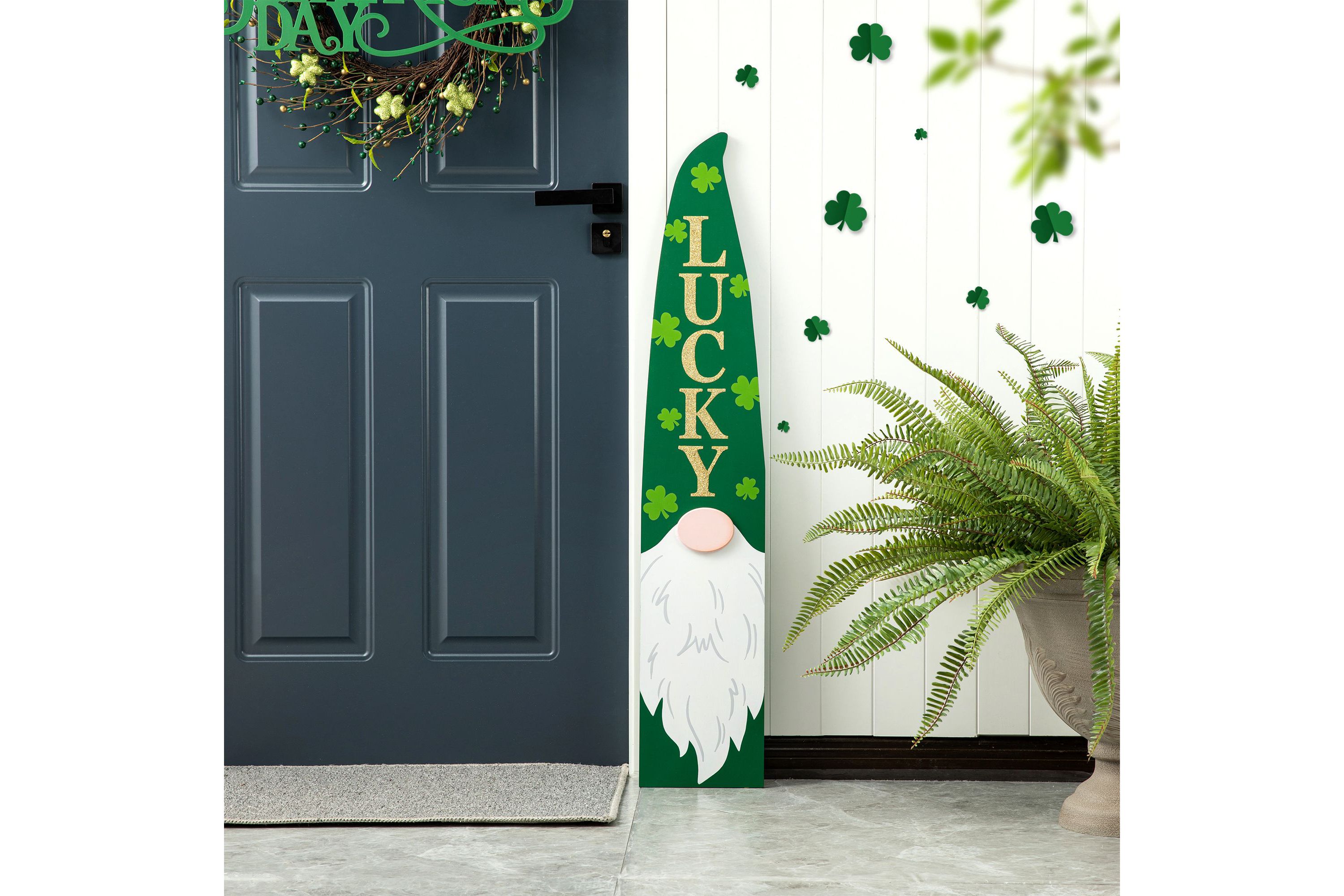 42"H St. Patricks Wooden Gonme Porch Decor