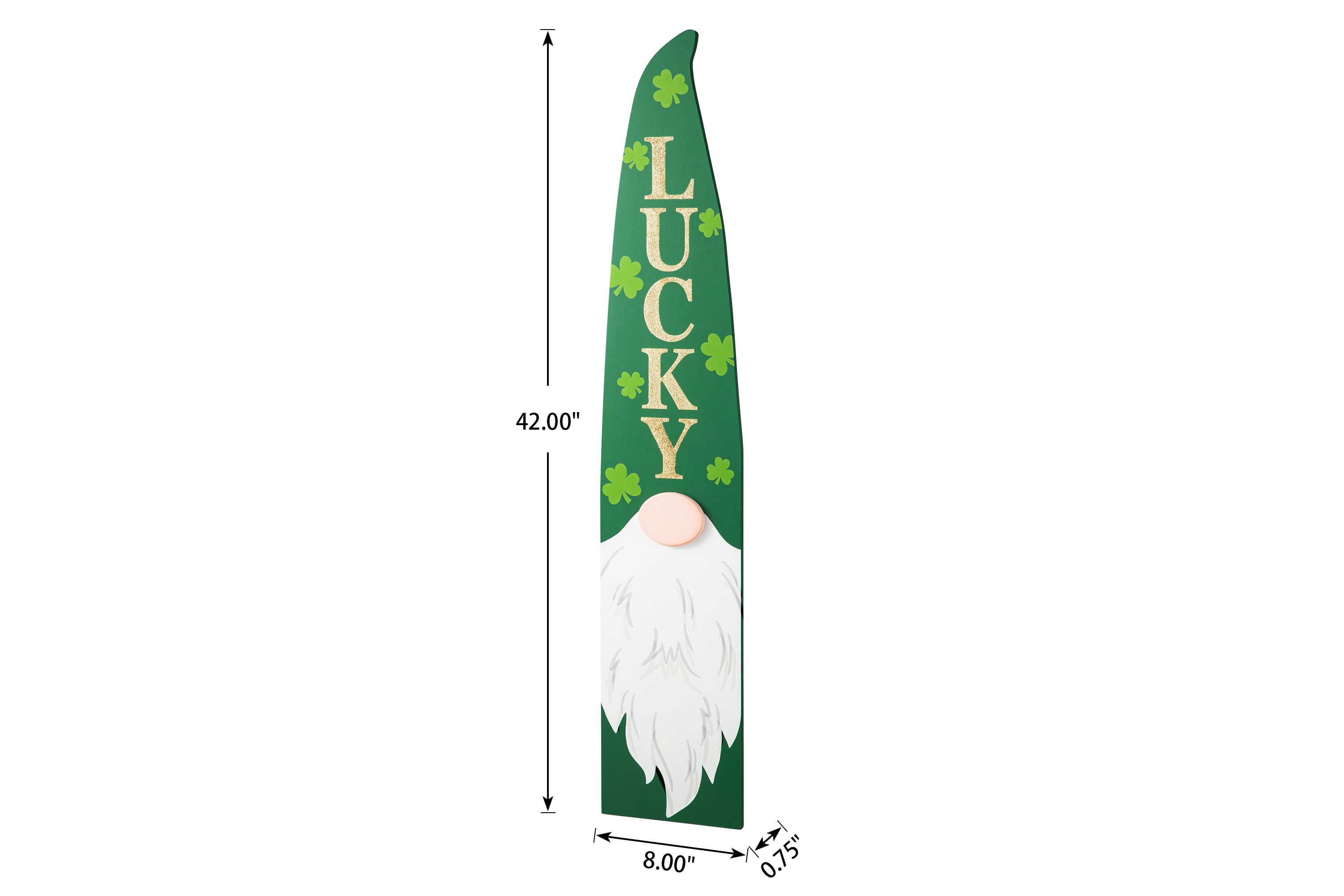 42"H St. Patricks Wooden Gonme Porch Decor