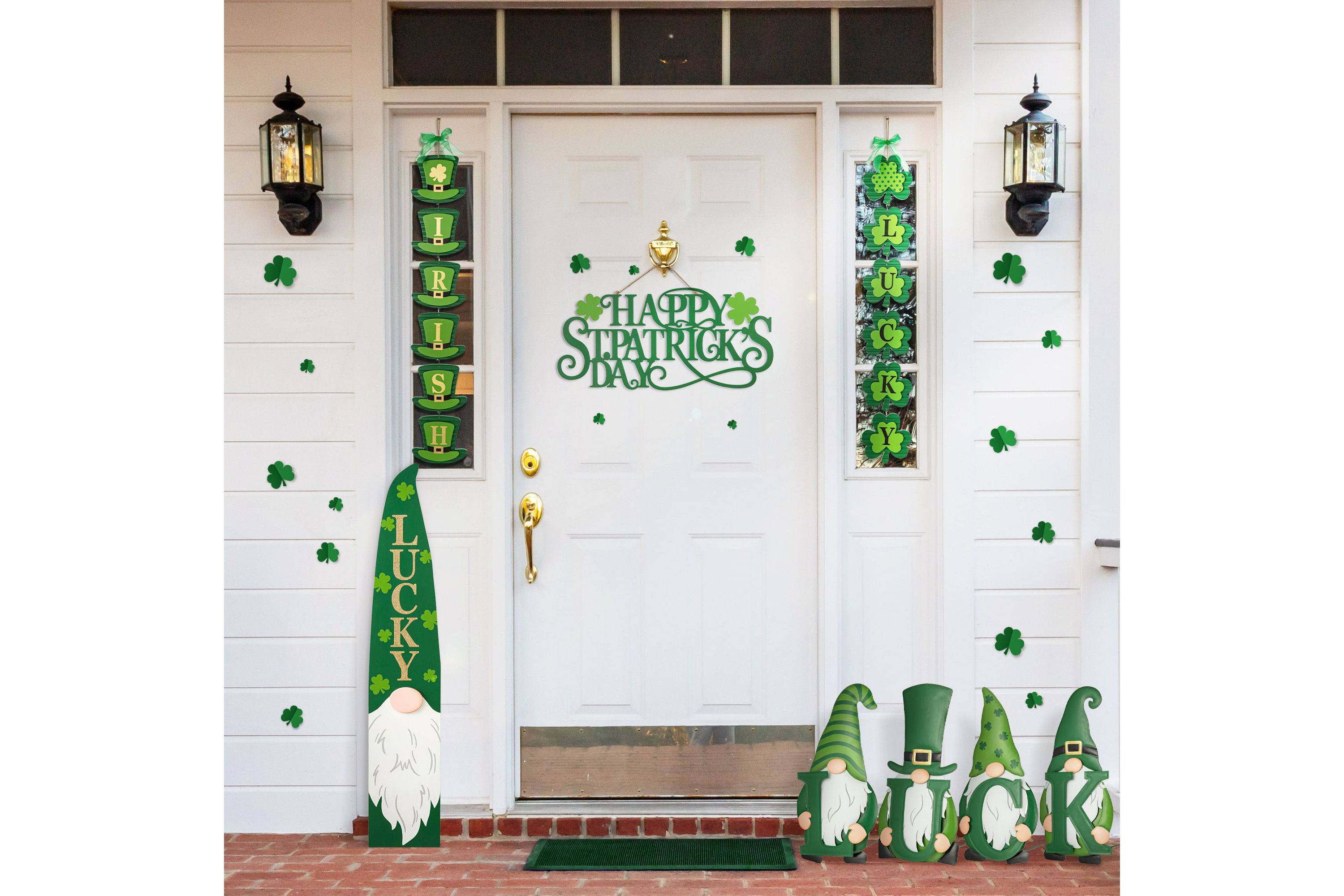42"H St. Patricks Wooden Gonme Porch Decor