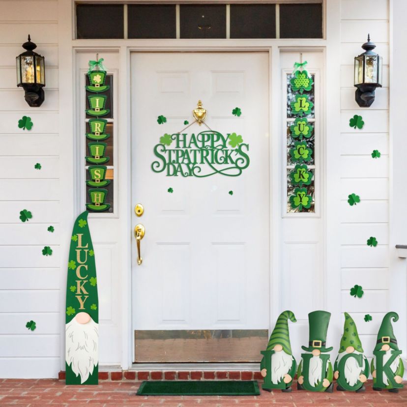 42"H St. Patricks Wooden Gonme Porch Decor