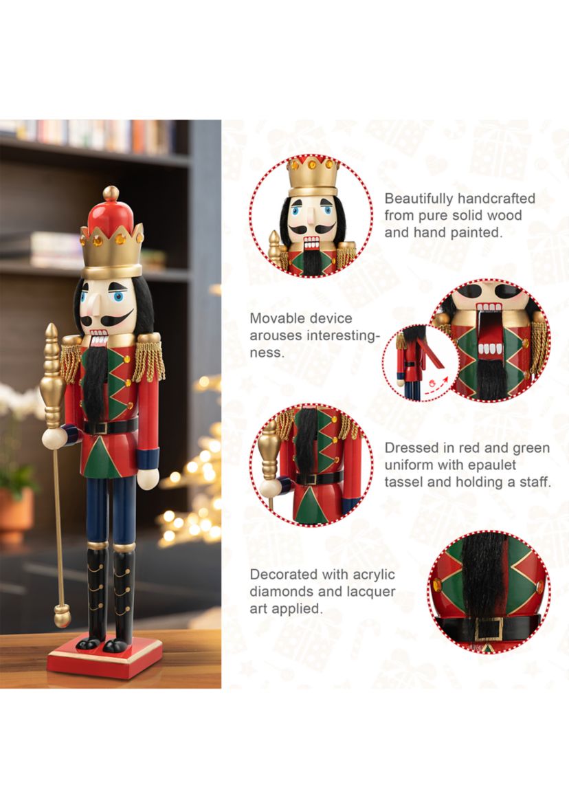 24-inchH Wooden Christmas King Nutcracker