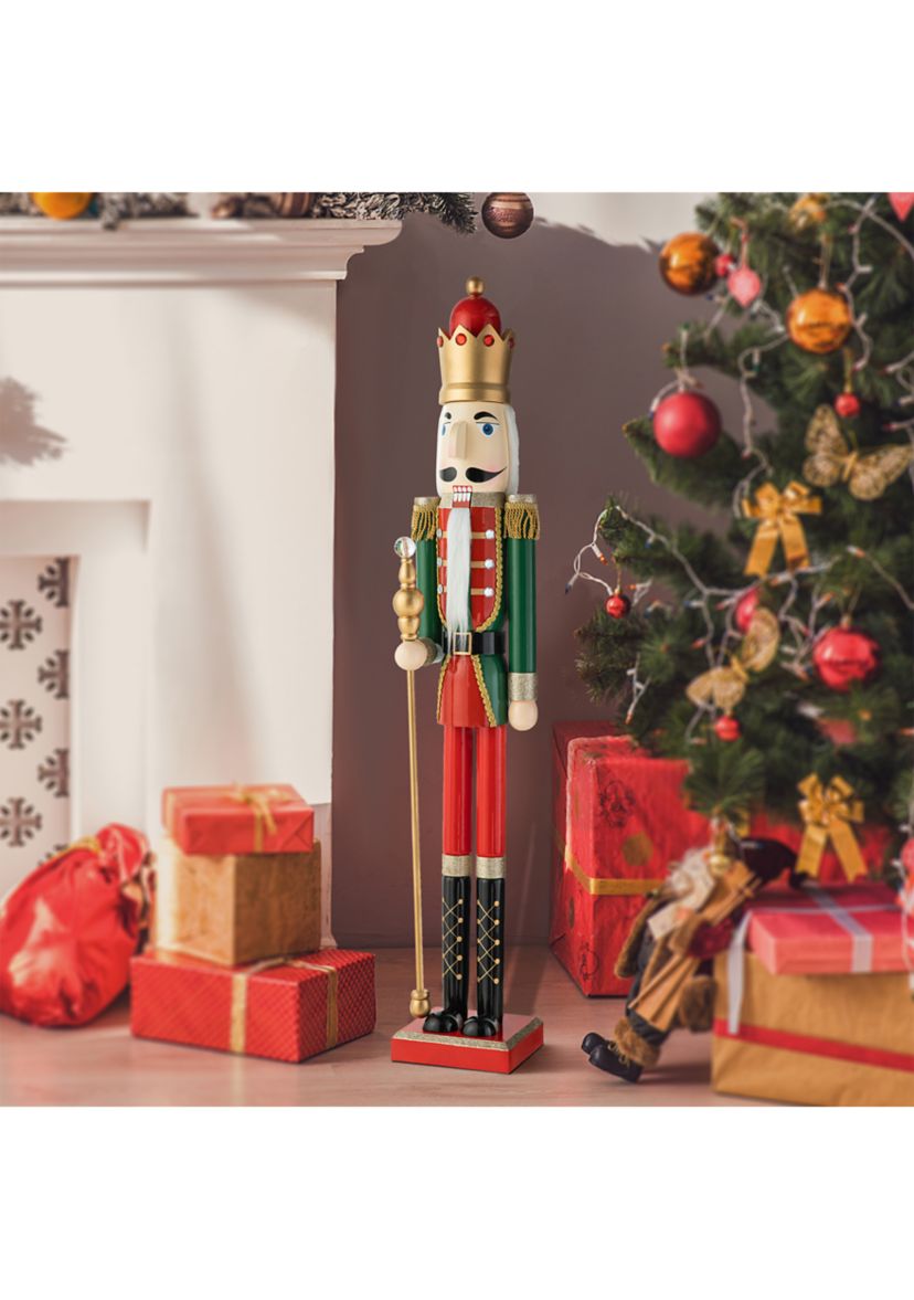 42-inchH Wooden Christmas King Nutcracker