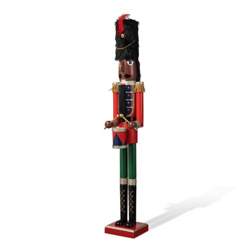 42"H Wooden Christmas African Soldier Nutcracker