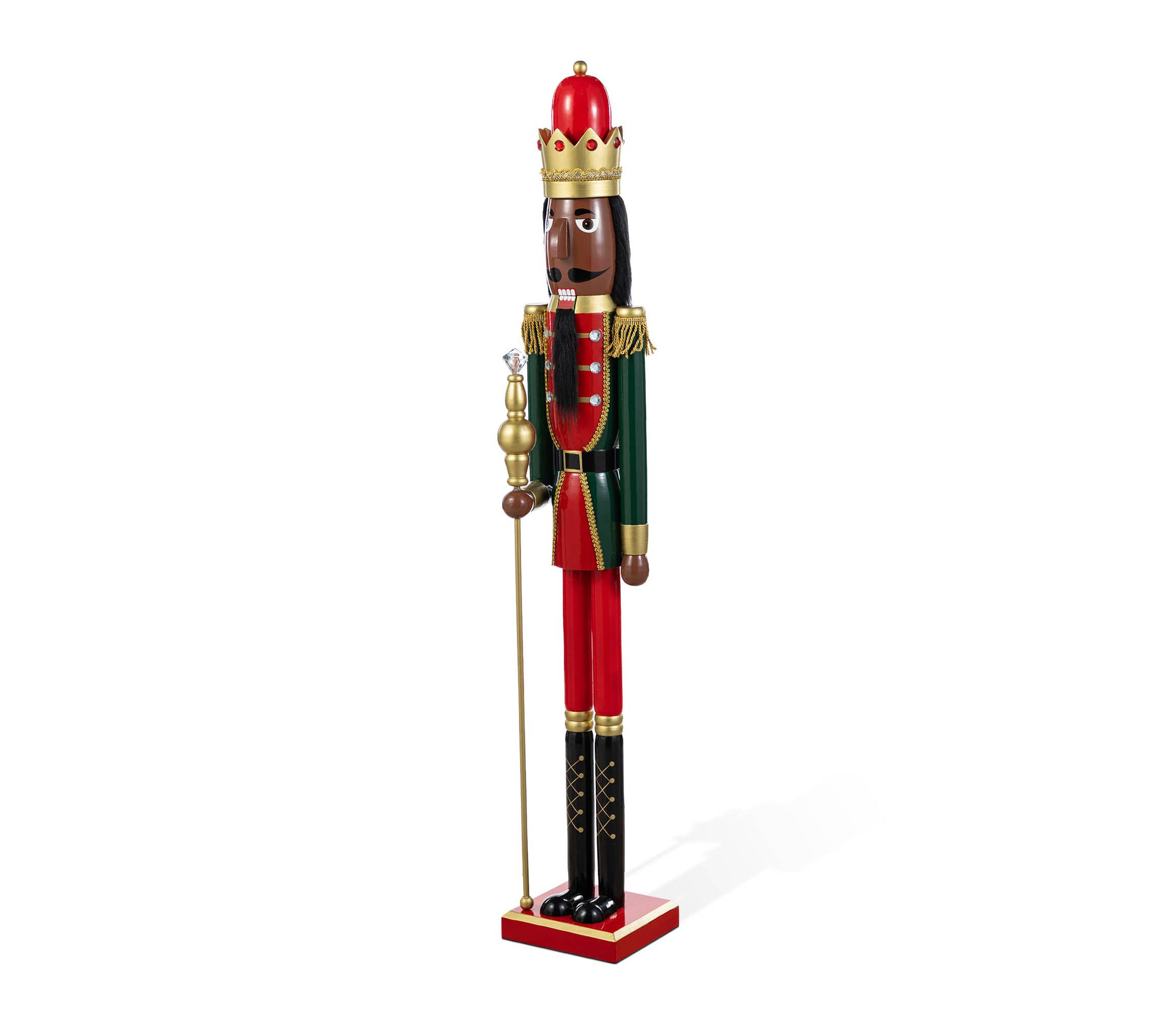 42"H Wooden Christmas African King Nutcracker