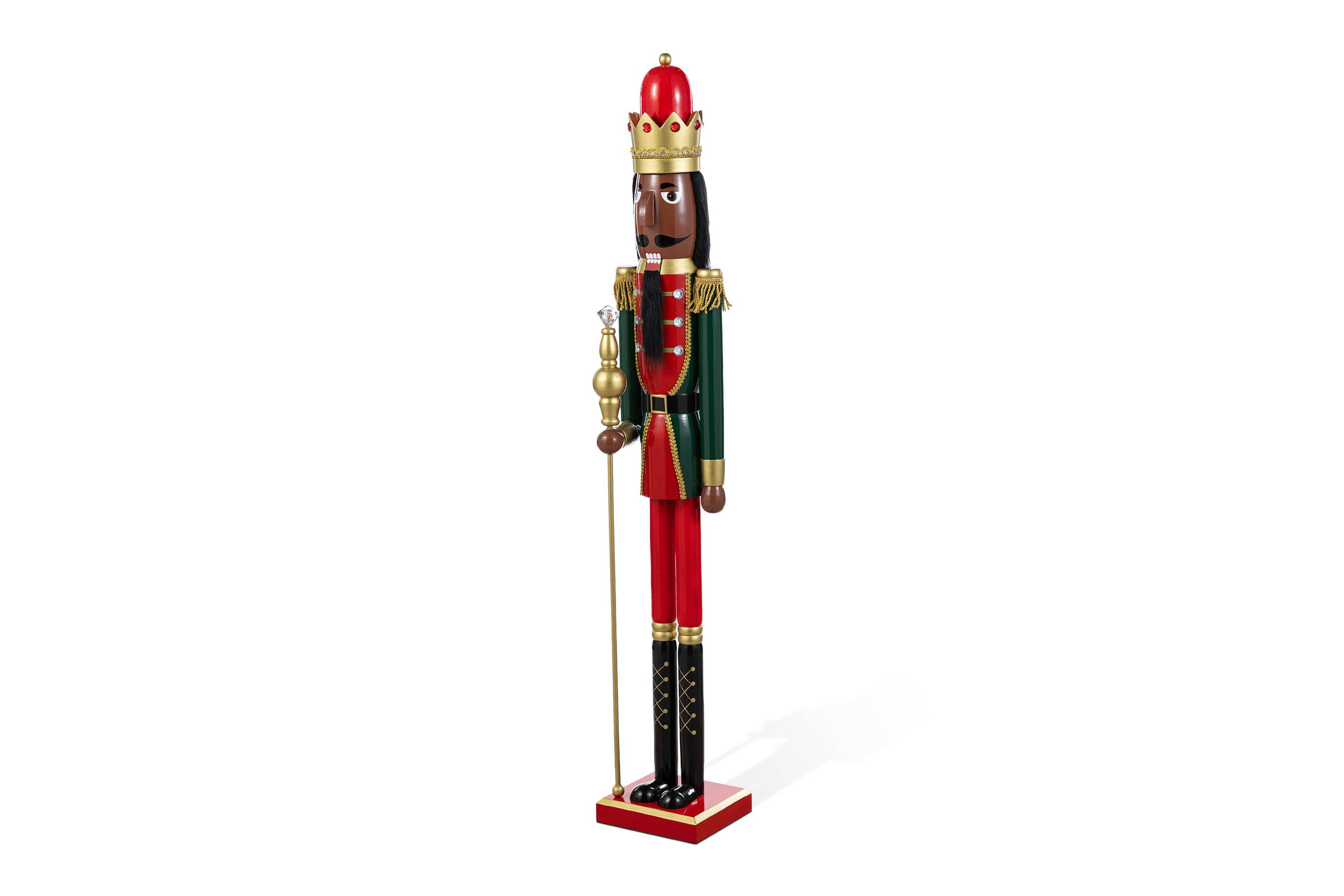 42"H Wooden Christmas African King Nutcracker