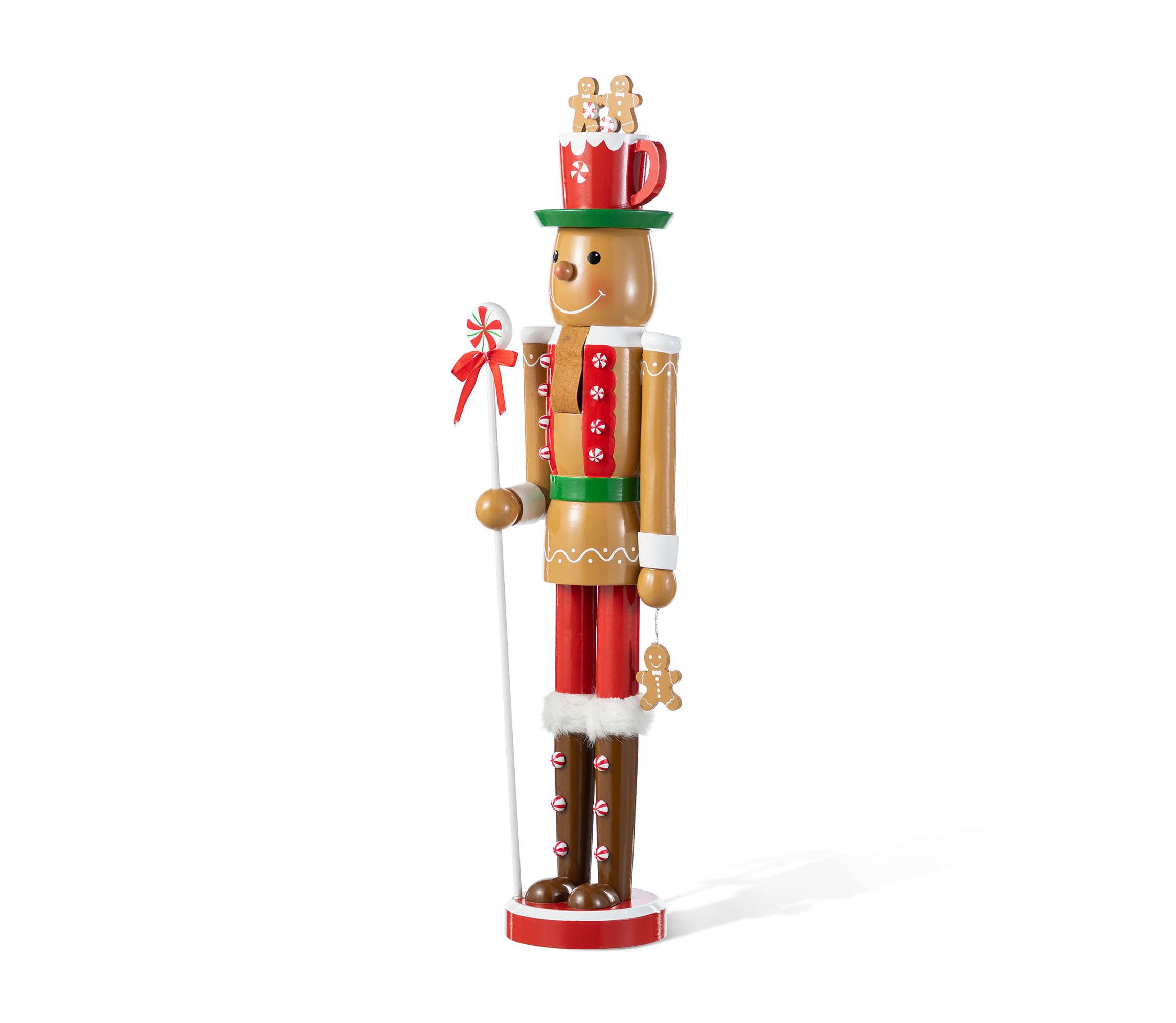 24"H Wooden Christmas Gingerbread Man Nutcracker