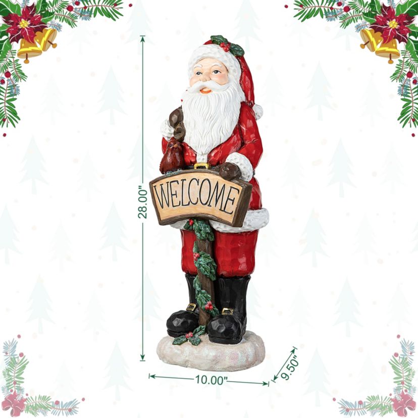 28H MGO Christmas  Santa Porch Decor