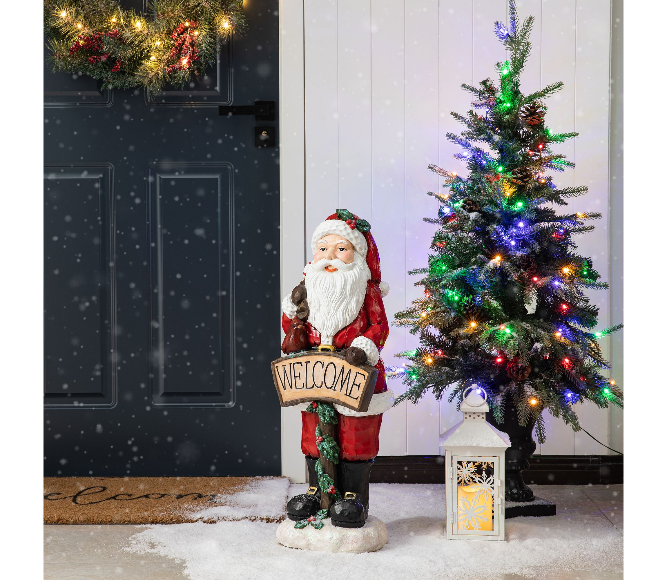 28H MGO Christmas  Santa Porch Decor