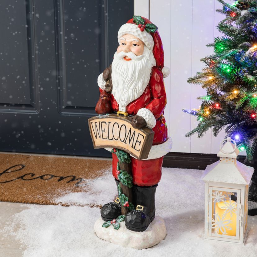 28H MGO Christmas  Santa Porch Decor