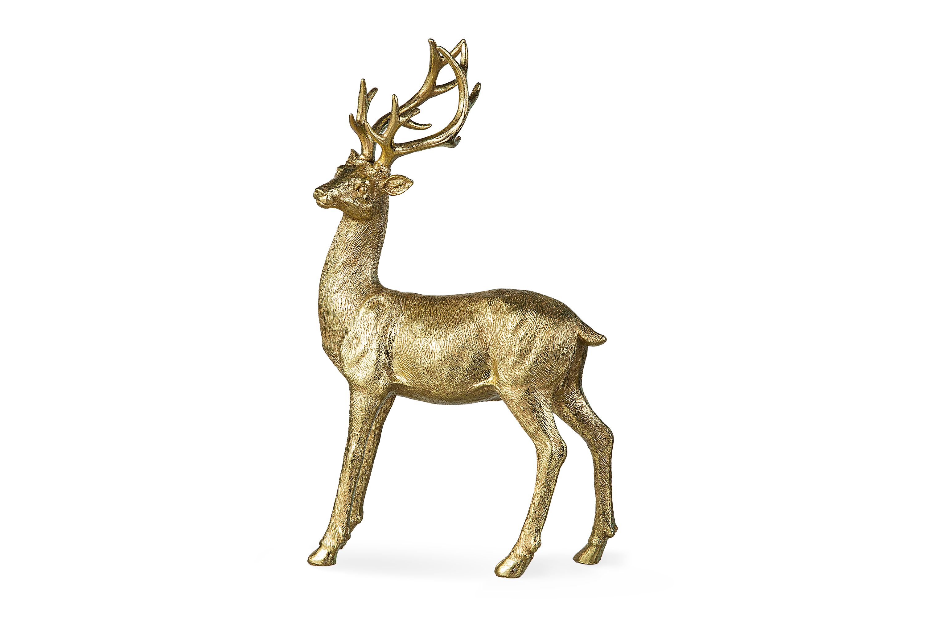 16.25H Resin Christmas Standing Reindeer Table Decor