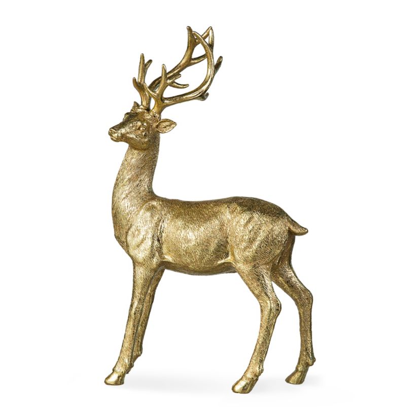 16.25H Resin Christmas Standing Reindeer Table Decor
