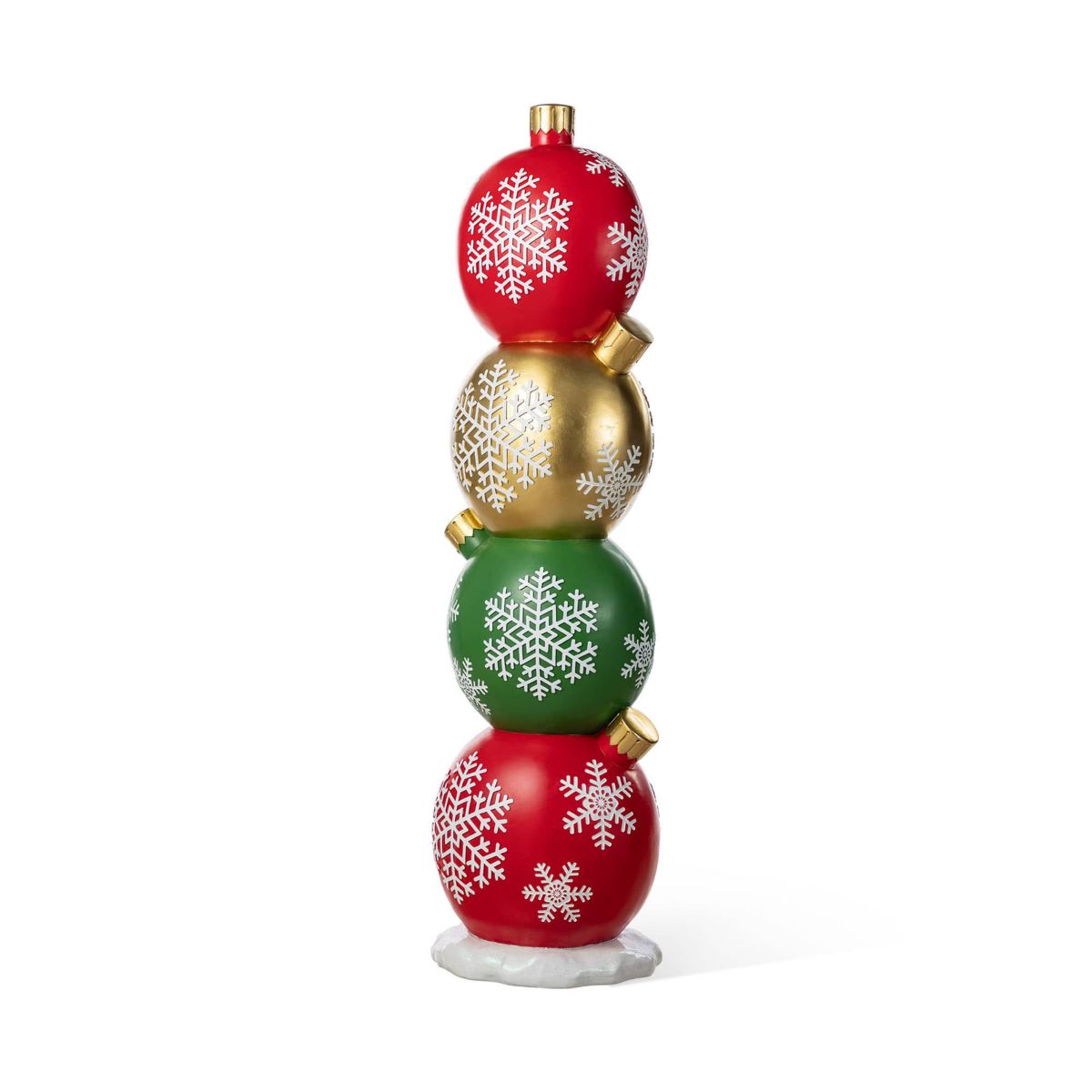 36.25"H Christmas Resin Stacked Ornament Porch Decor