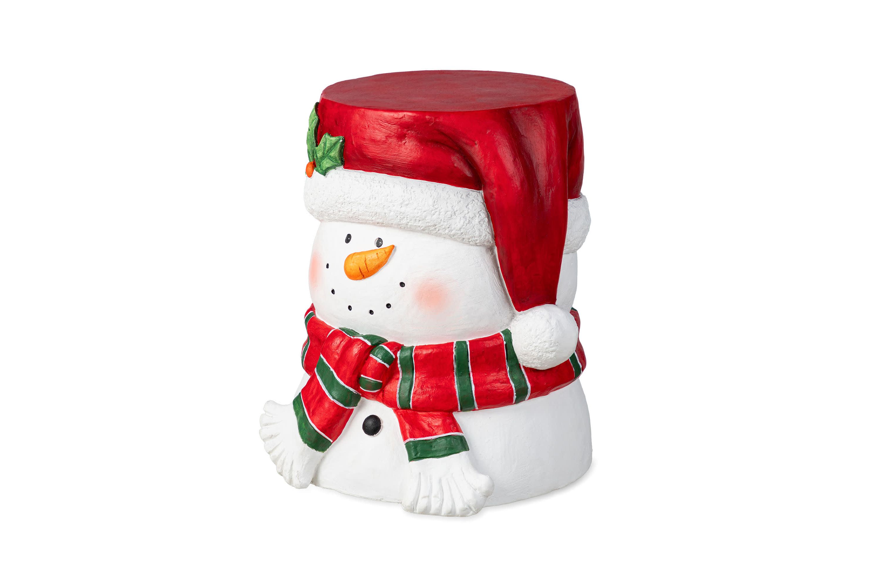 14.25"H Christmas MGO Snowman Stool or Accent Table