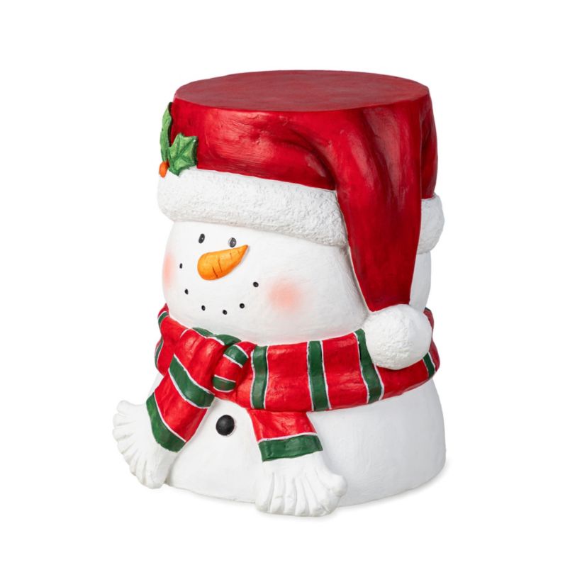14.25"H Christmas MGO Snowman Stool or Accent Table