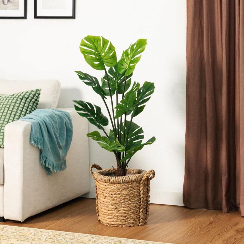 3.5ft. Faux Monstera deliciosa Liebm in PotOverall: 18.00"L X 18.00"W X 41.00"HPot Size：6"D X 5"H