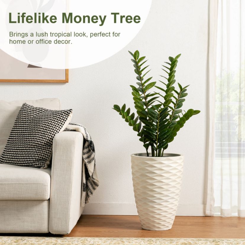 2.75ft. Faux  Money Tree in PotOverall: 17.00"L X 17.00"W X 33.00"HPot Size：6"D X 5"H
