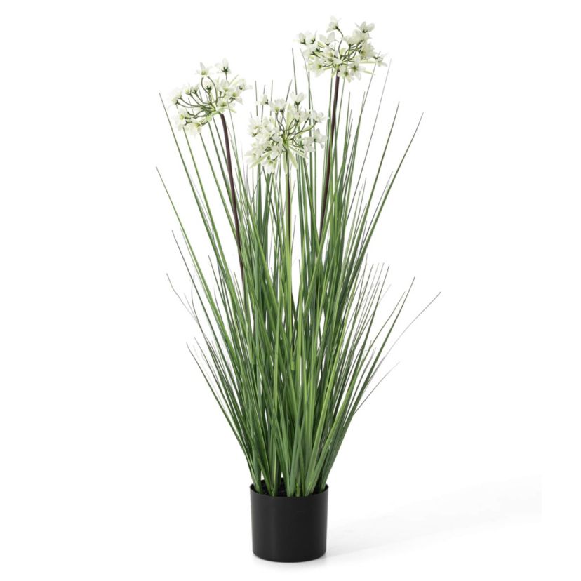 3.25ft. Onion Grass Artificial Plants in PotOverall: 18.00"L X 18.00"W X 39.50"HPot Size：6"D X 5"H