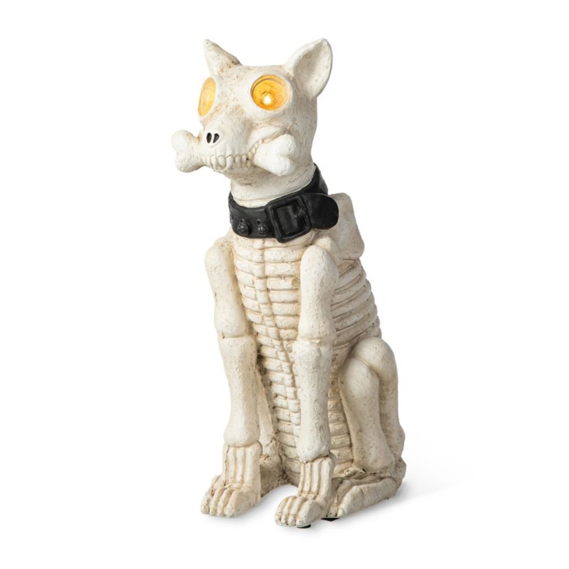 20.50H Ligted Halloween Lighted MGO Skeleton Dog Porch Decor with Timer