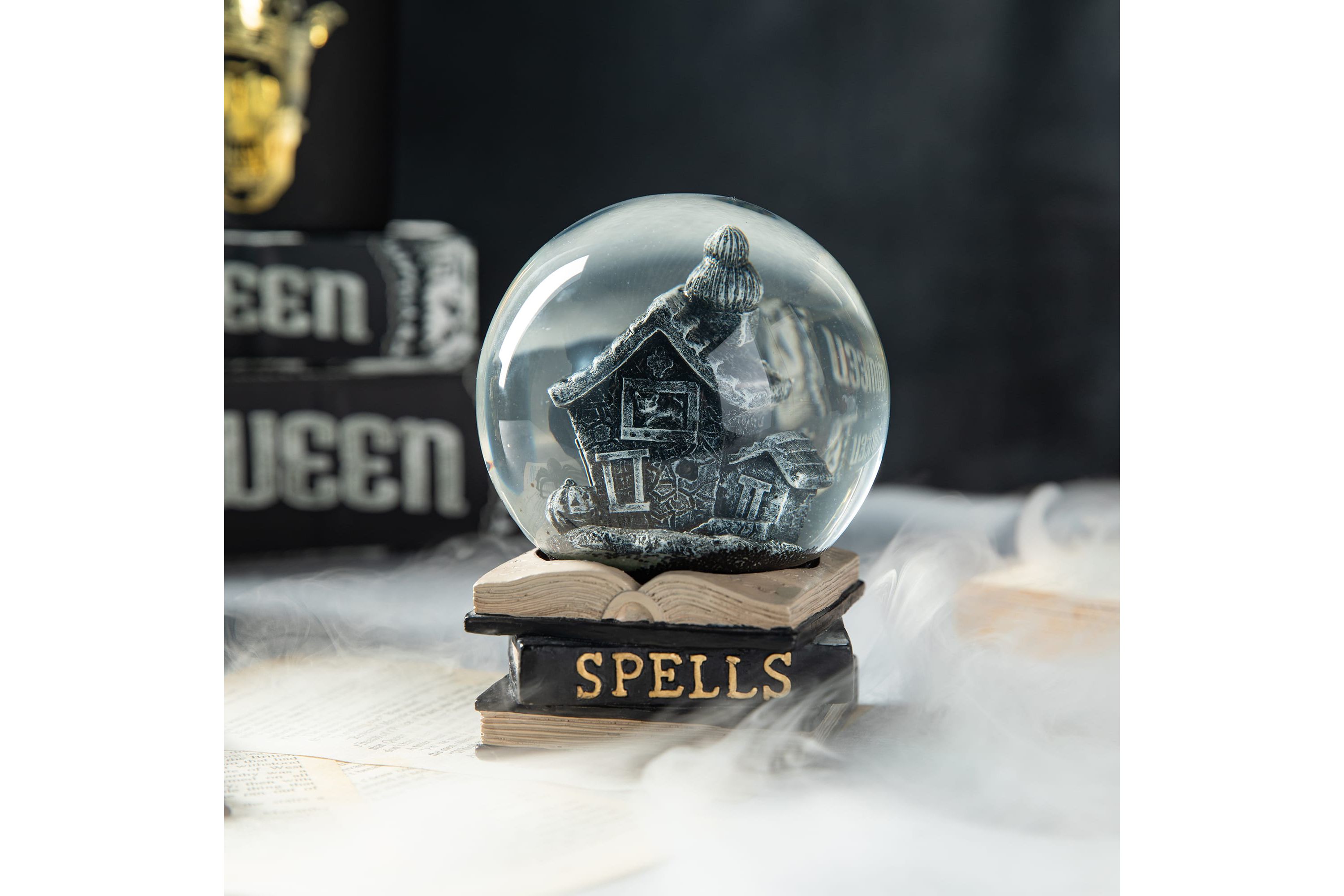 100MM Halloween Polyresin Haunted House Water Globe