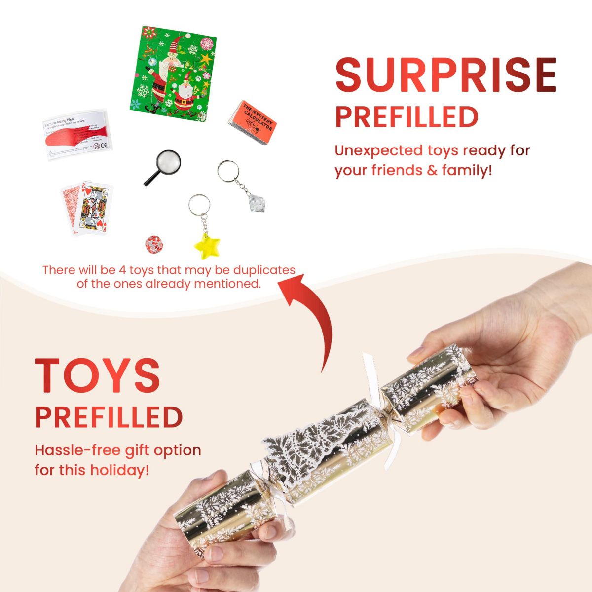 12PK 1.50D X 10.00H Christmas Tree Party Cracker with Gift Contents