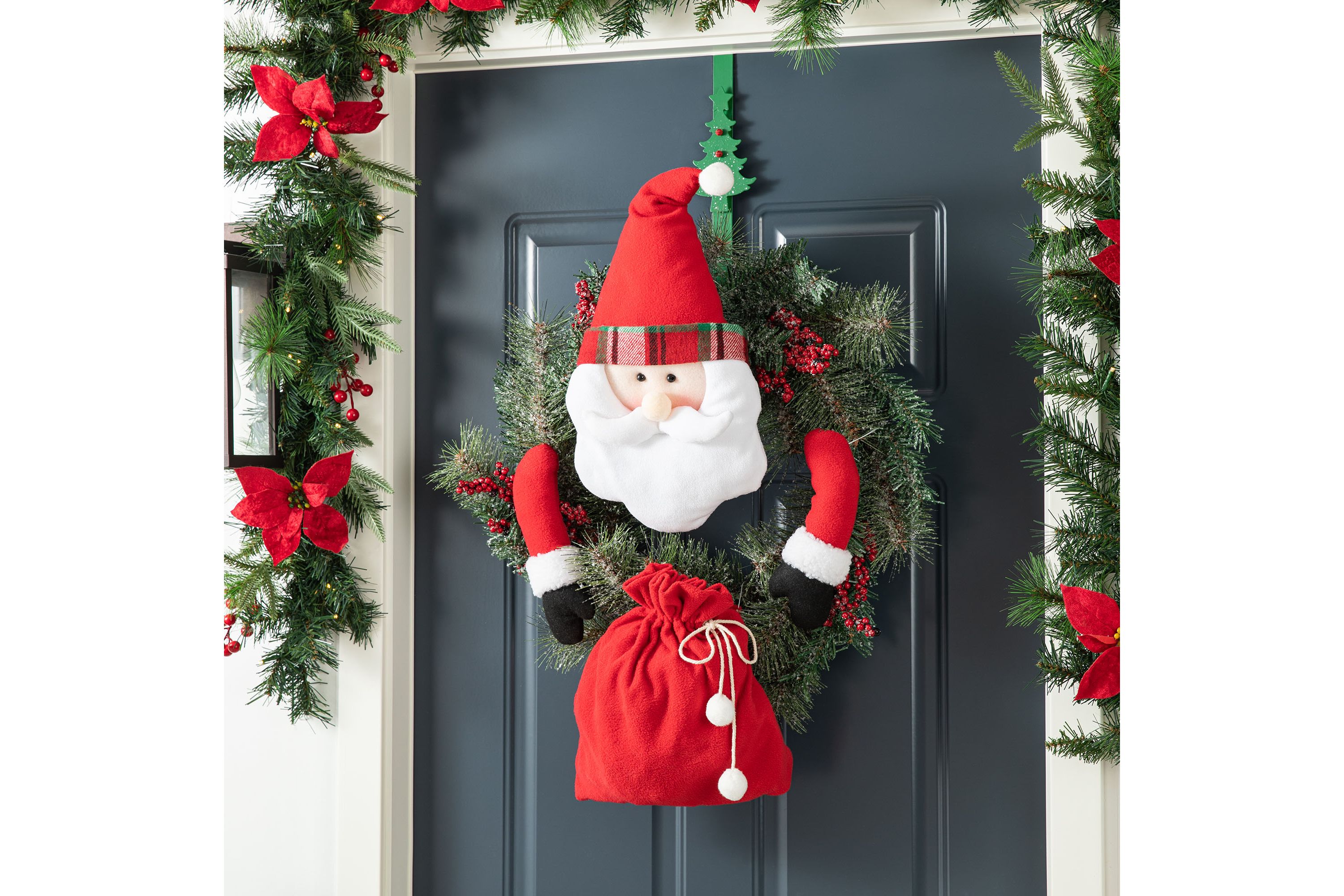 20“H Christmas Fabric Santa Ornament