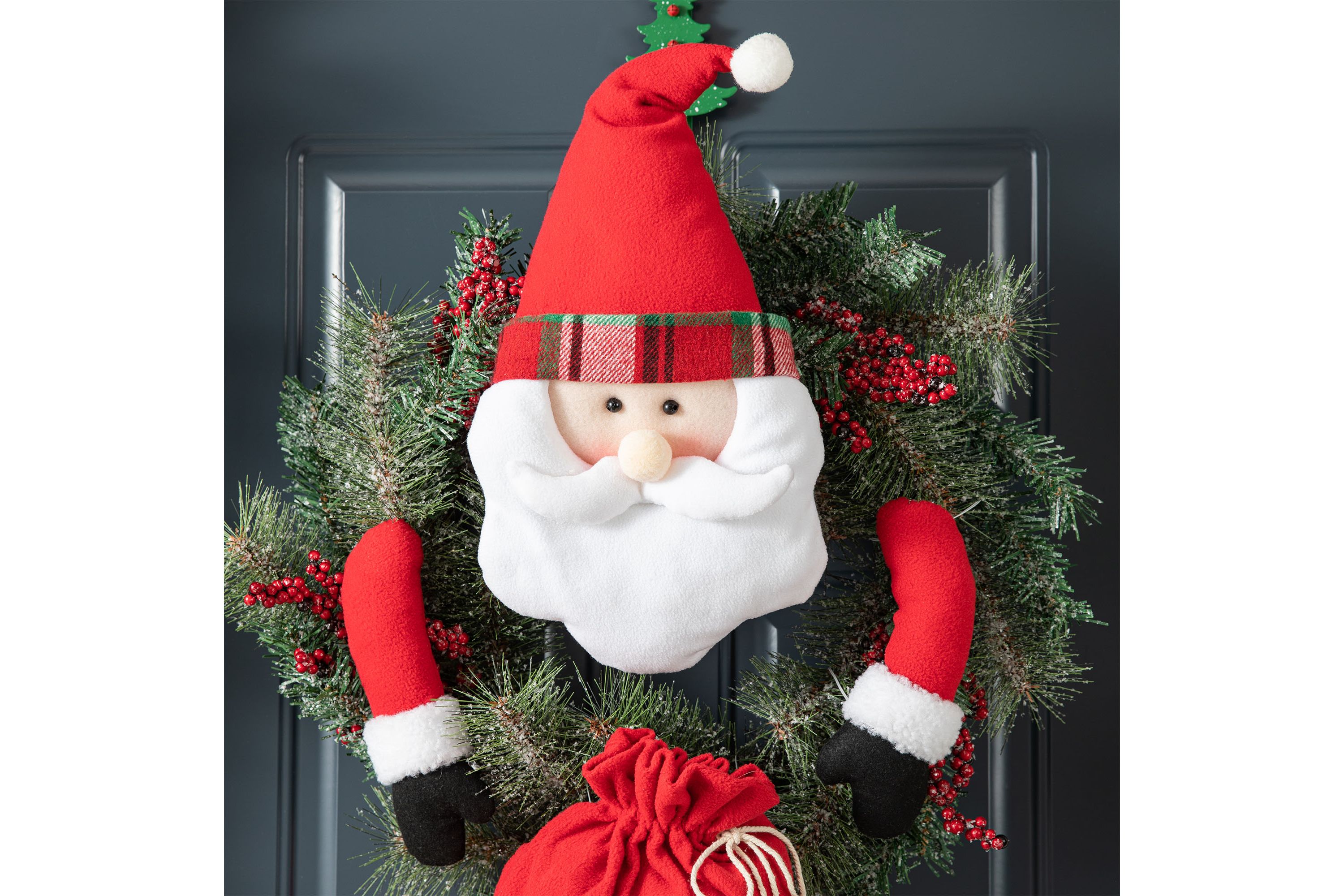 20“H Christmas Fabric Santa Ornament