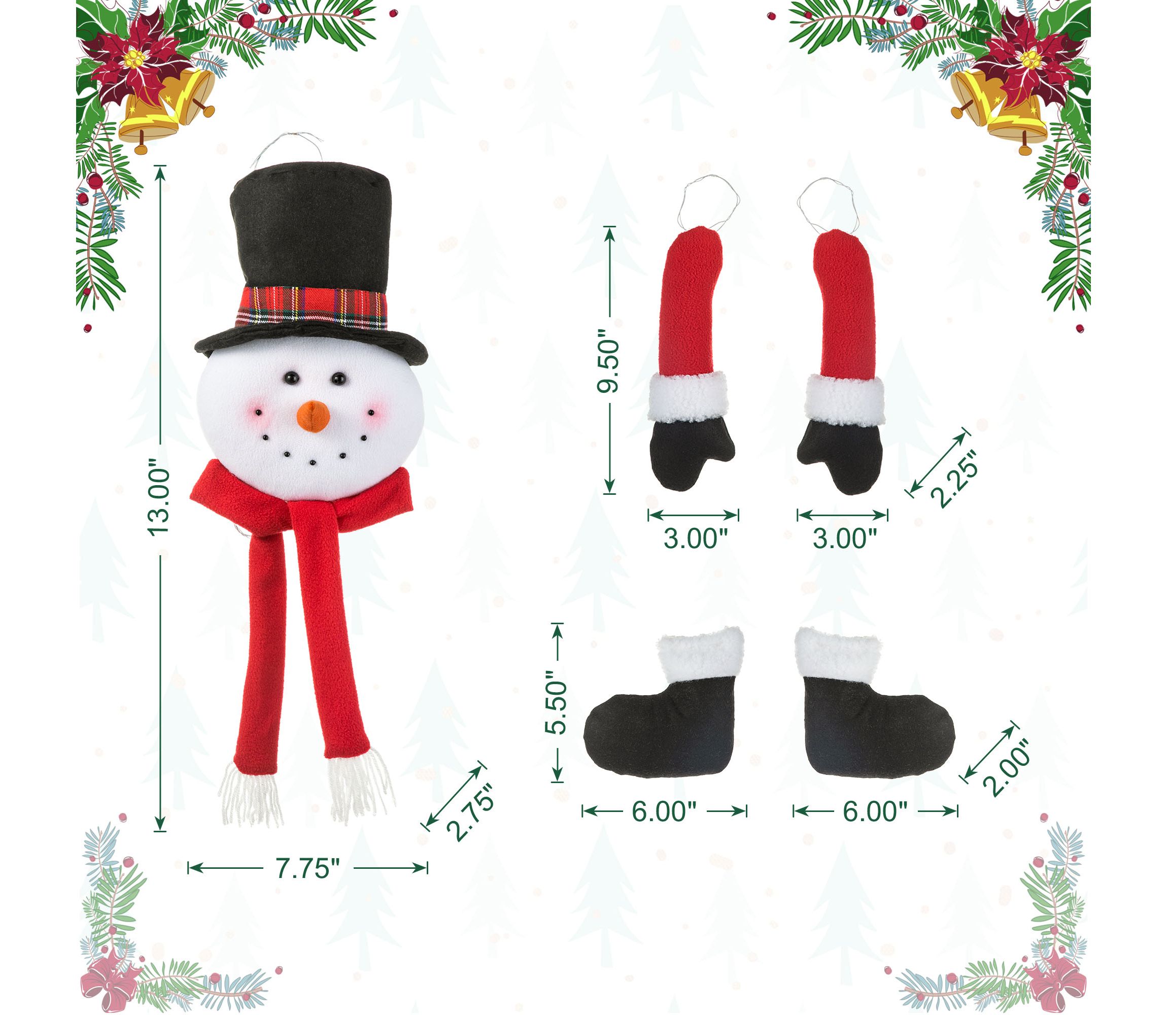20“H Christmas Fabric Snowman Ornament