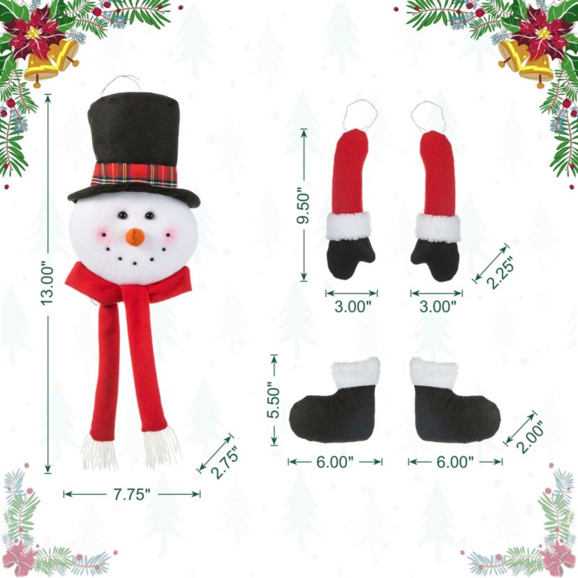 20“H Christmas Fabric Snowman Ornament