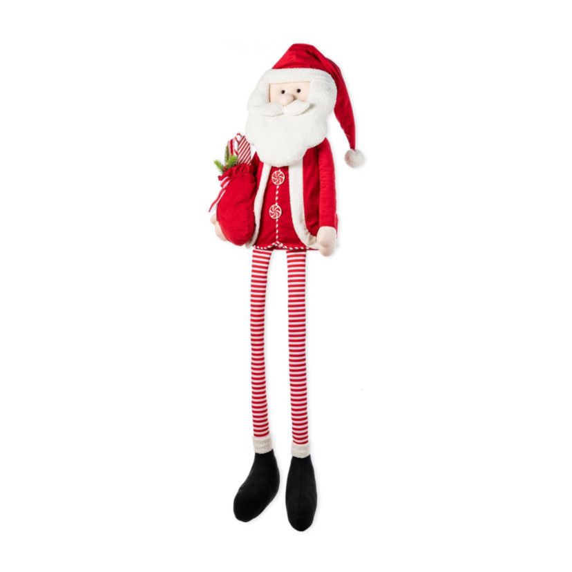 60"H Christmas Oversized Fabric Santa With Dangle Legs