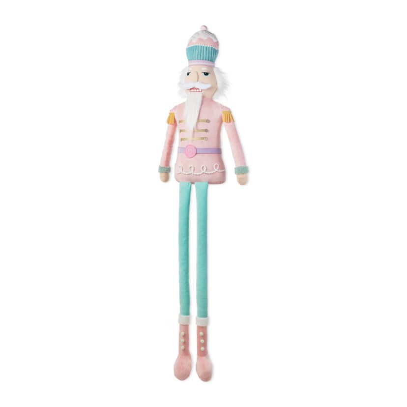60"H Christmas Oversized Fabric Nutcracker With Dangle Legs