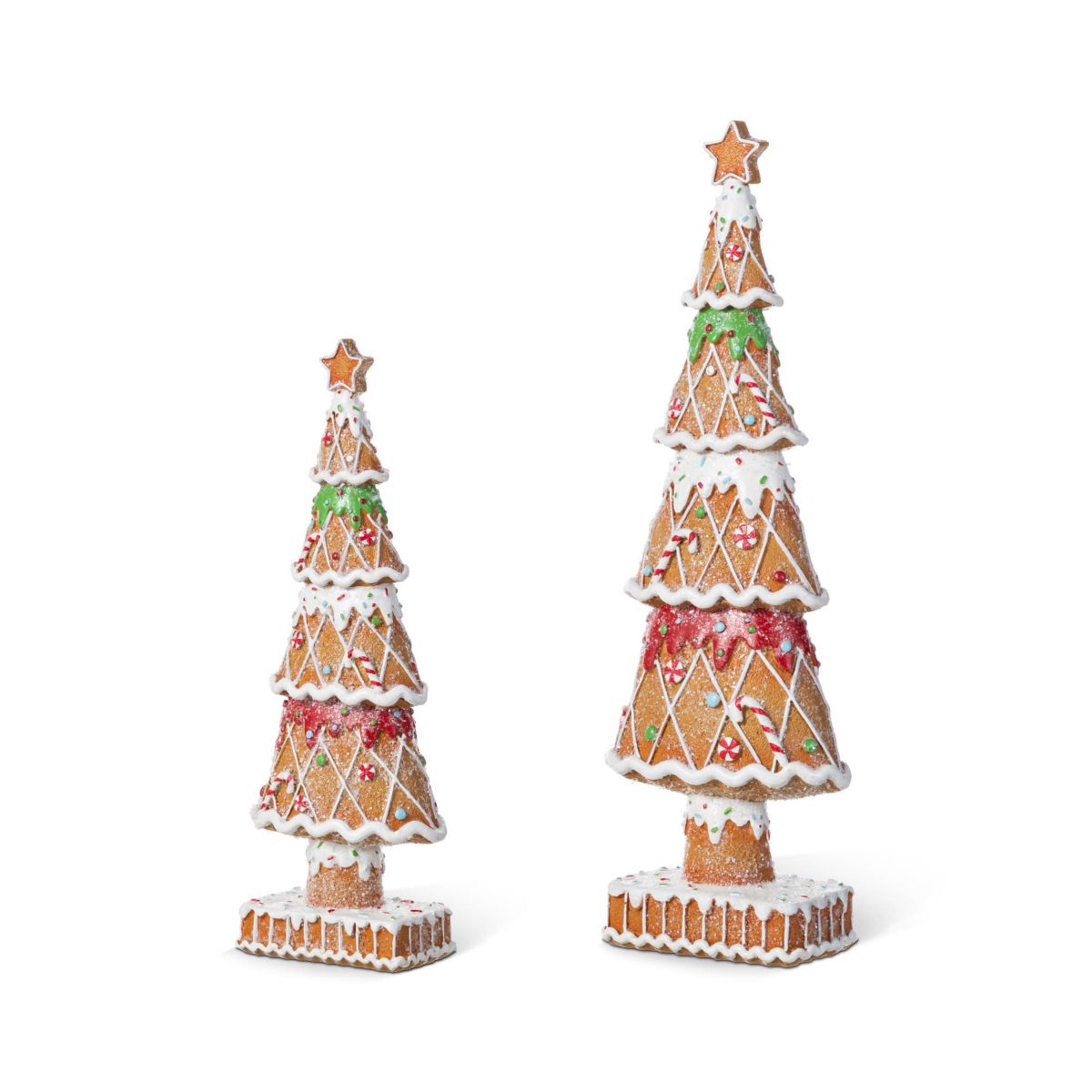 S/2 Resin Christmas Tree Table Decor