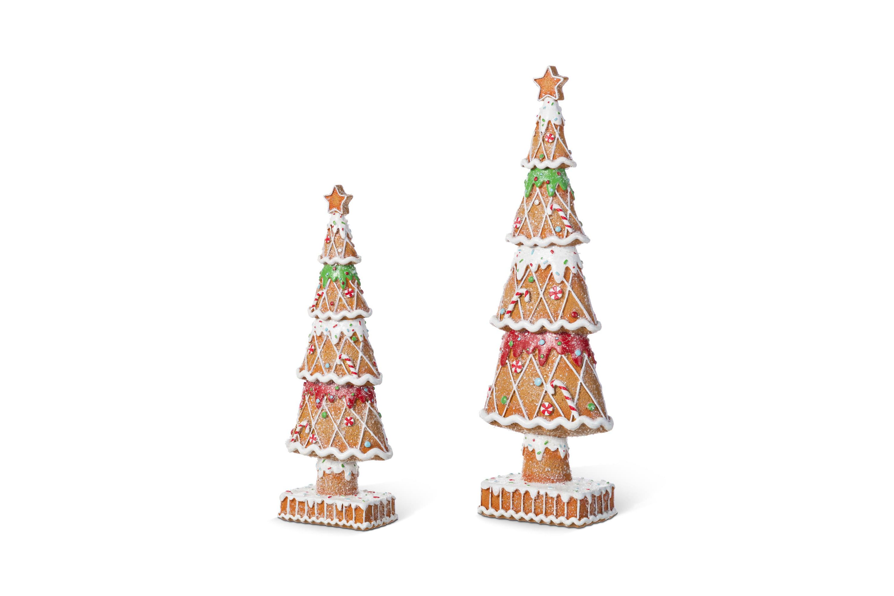 S/2 Resin Christmas Tree Table Decor